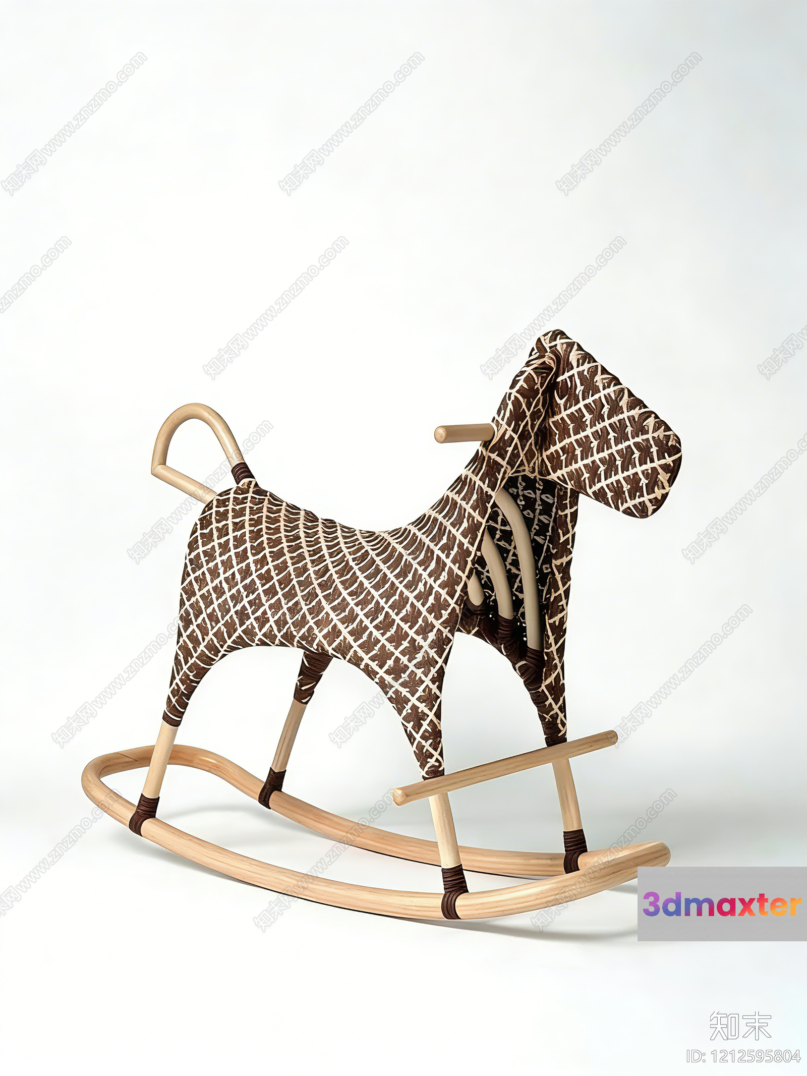 A Wooden Rocking Horse 3D Model - 22822 - VRAY Render