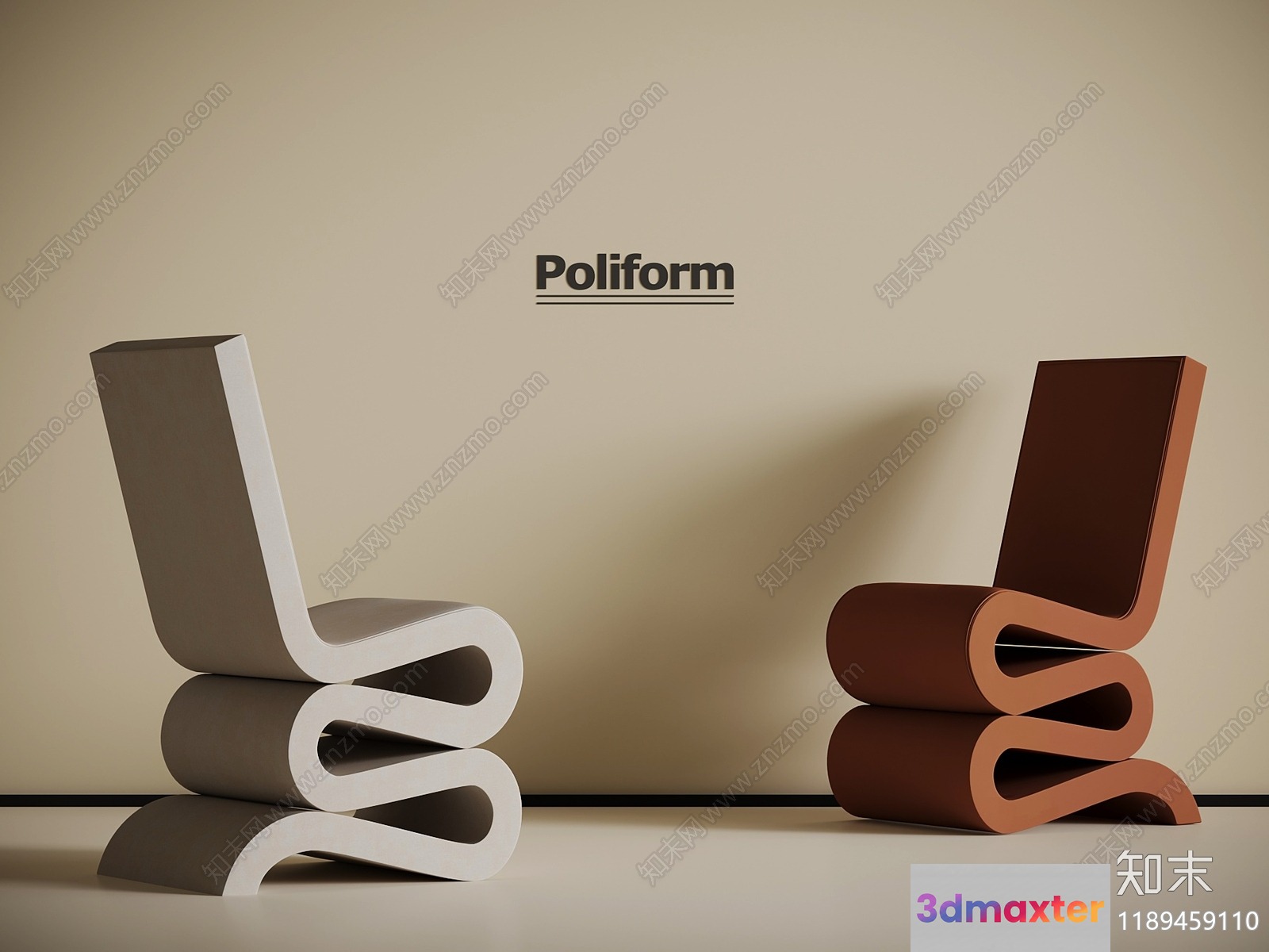 Modern Stylish Chair 3D Model - 16306 - VRAY Render