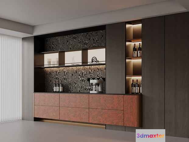 Modern Kitchen Cabinets 3D Model - 16249 - VRAY Render