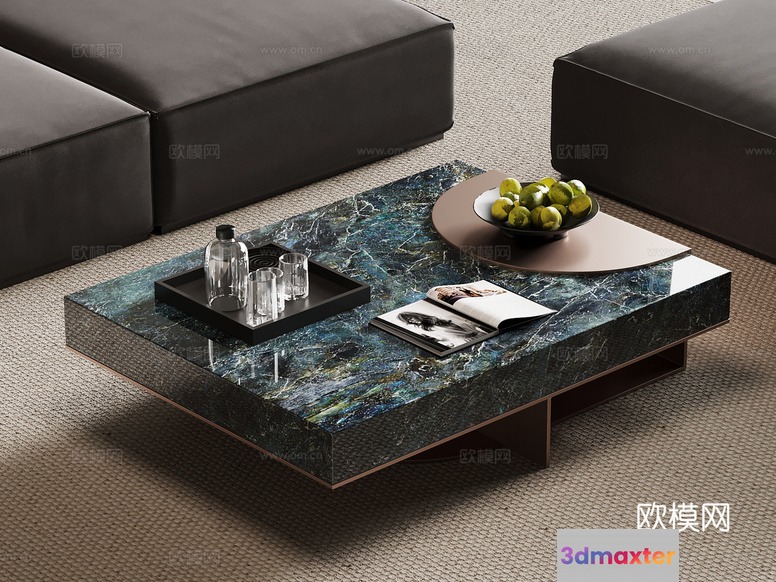Modern Living Room 3D Model - 17082 - VRAY Render