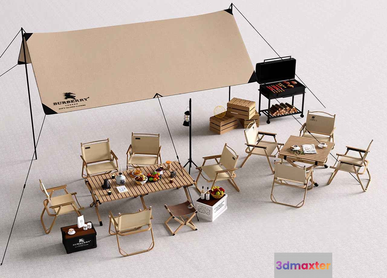 A Beige Tent 3D Model - 13286 - VRAY Render
