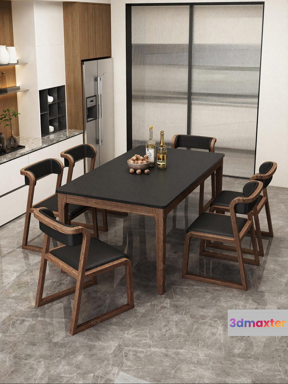 Modern Dining Room 3D Model - 18039 - VRAY Render