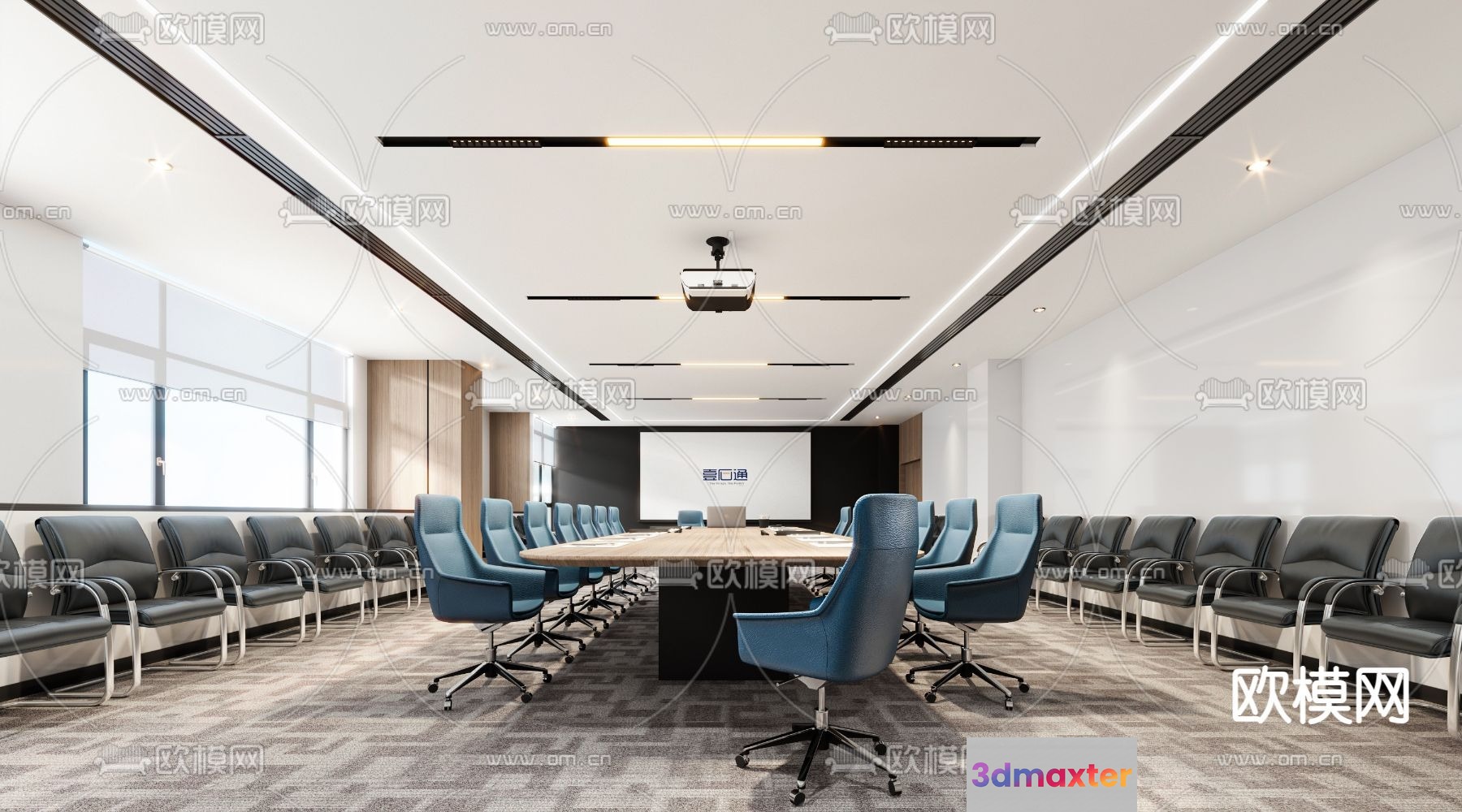 Modern Conference Room 3D Model - 10095 - VRAY Render