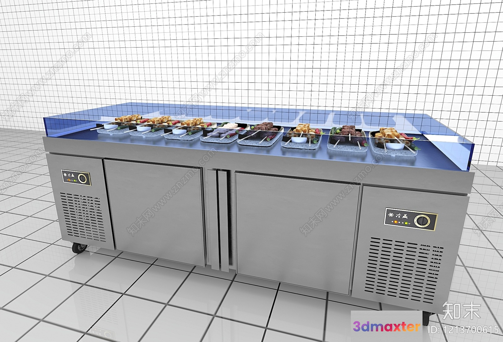 A Stainless Steel Kitchen Appliance 3D Model - 9546 - VRAY Render