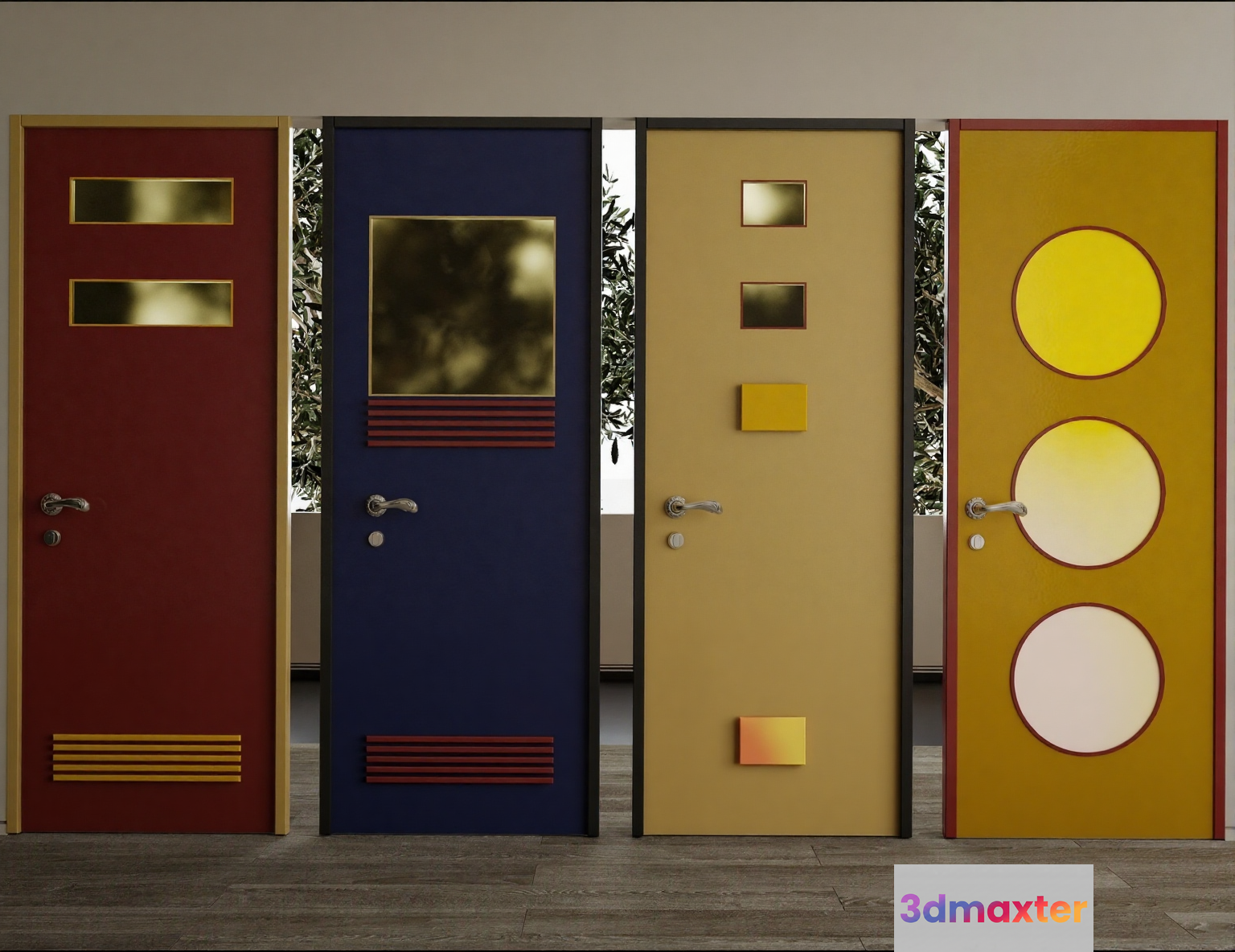 Modern Decorative Doors 3D Model - 15045 - CORONA Render