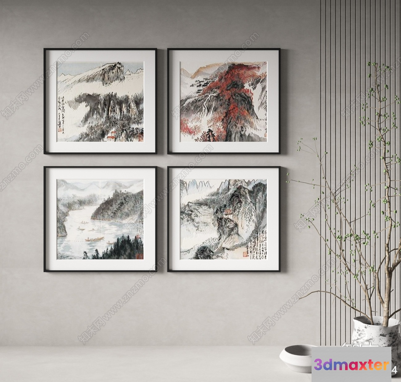 Modern Art Gallery 3D Model - 16516 - VRAY Render
