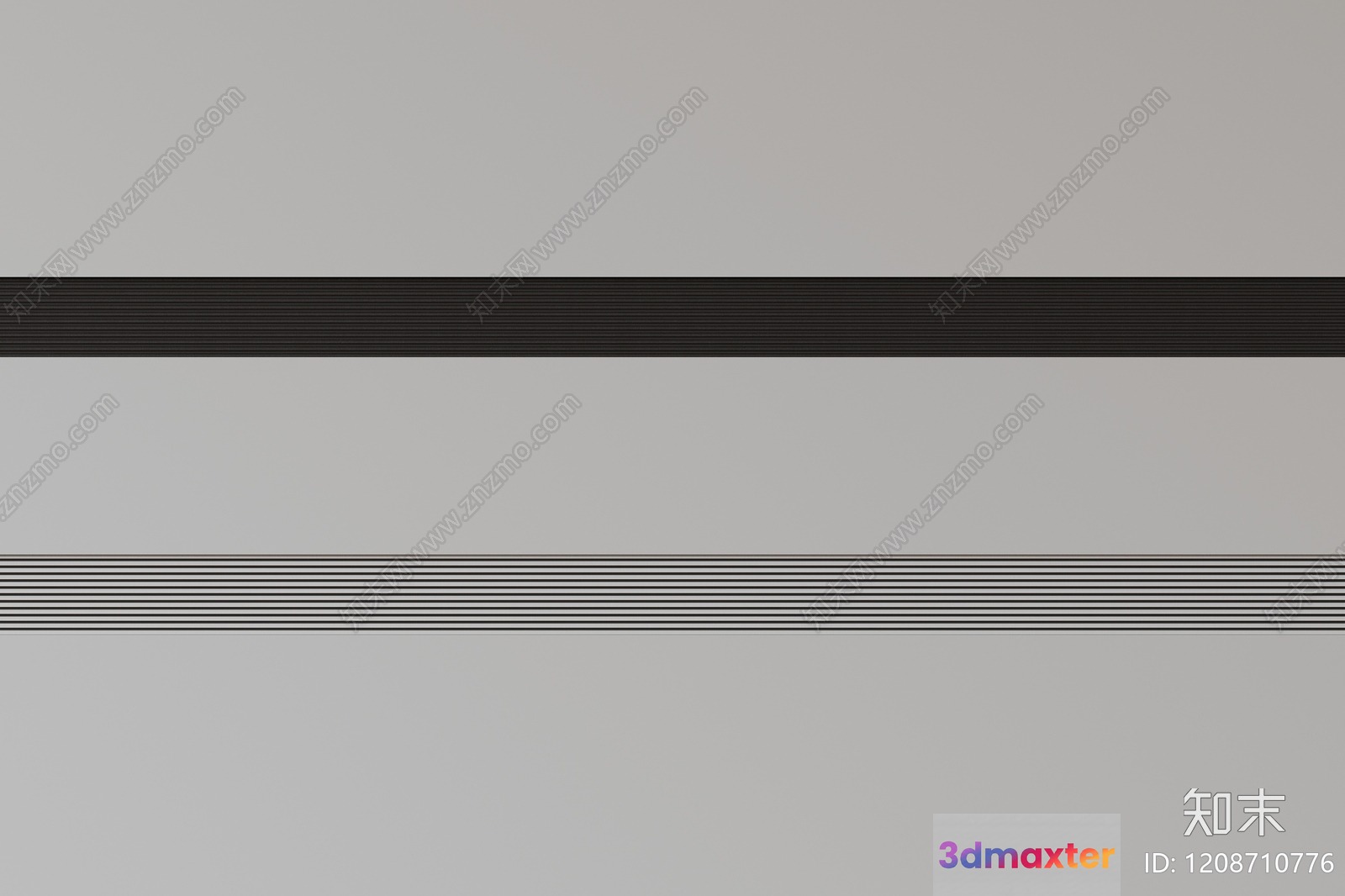 Simple Gray Background With Black Lines 3D Model - 20446 - VRAY Render