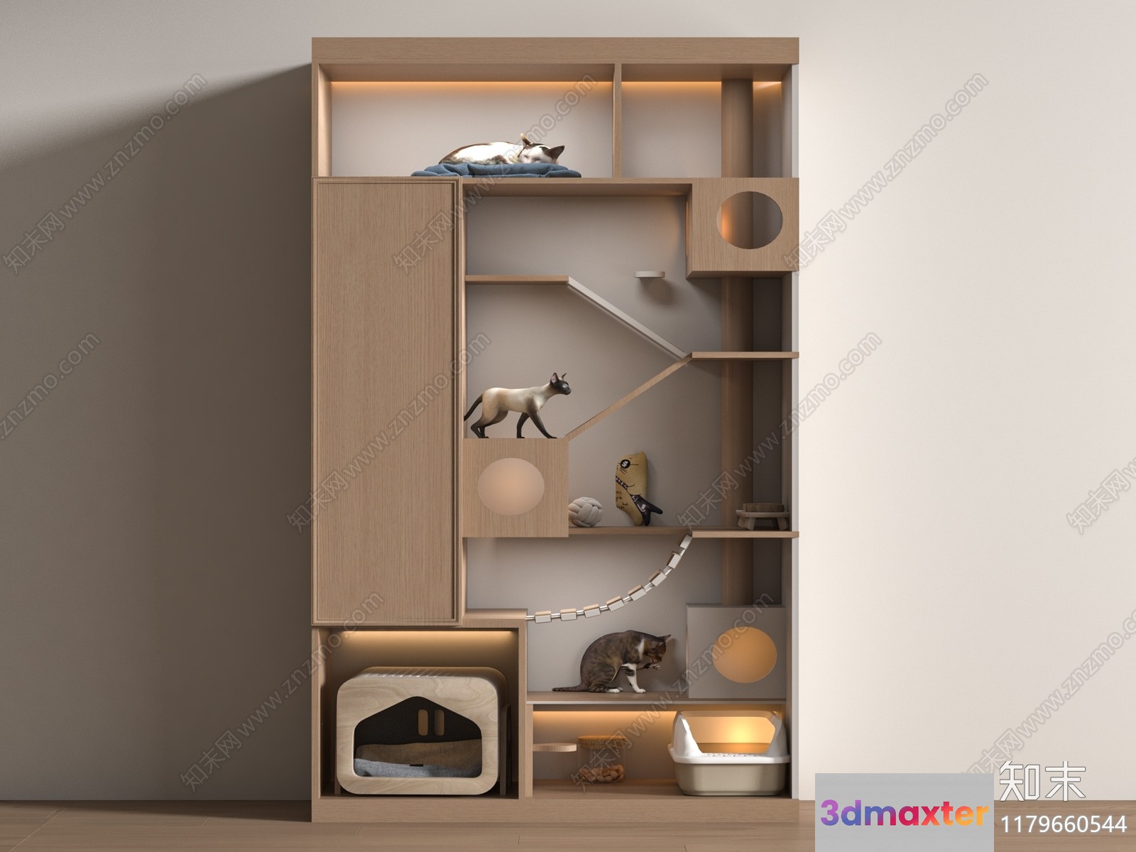 Modern Cat House 3D Model - 2315 - VRAY Render