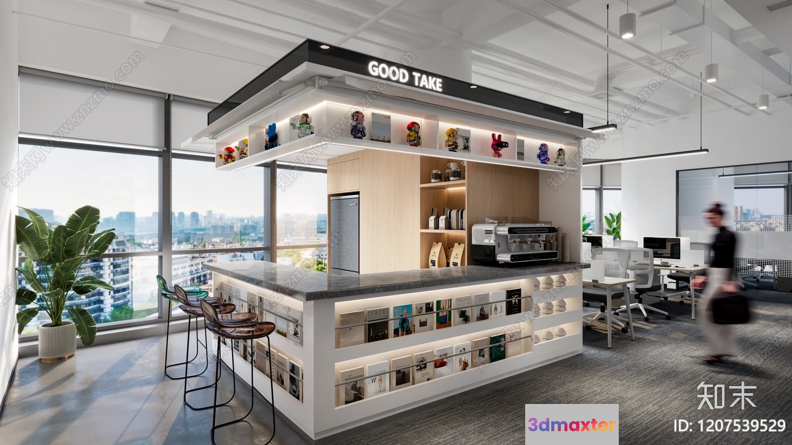 A Modern Coffee Bar 3D Model - 10736 - VRAY Render