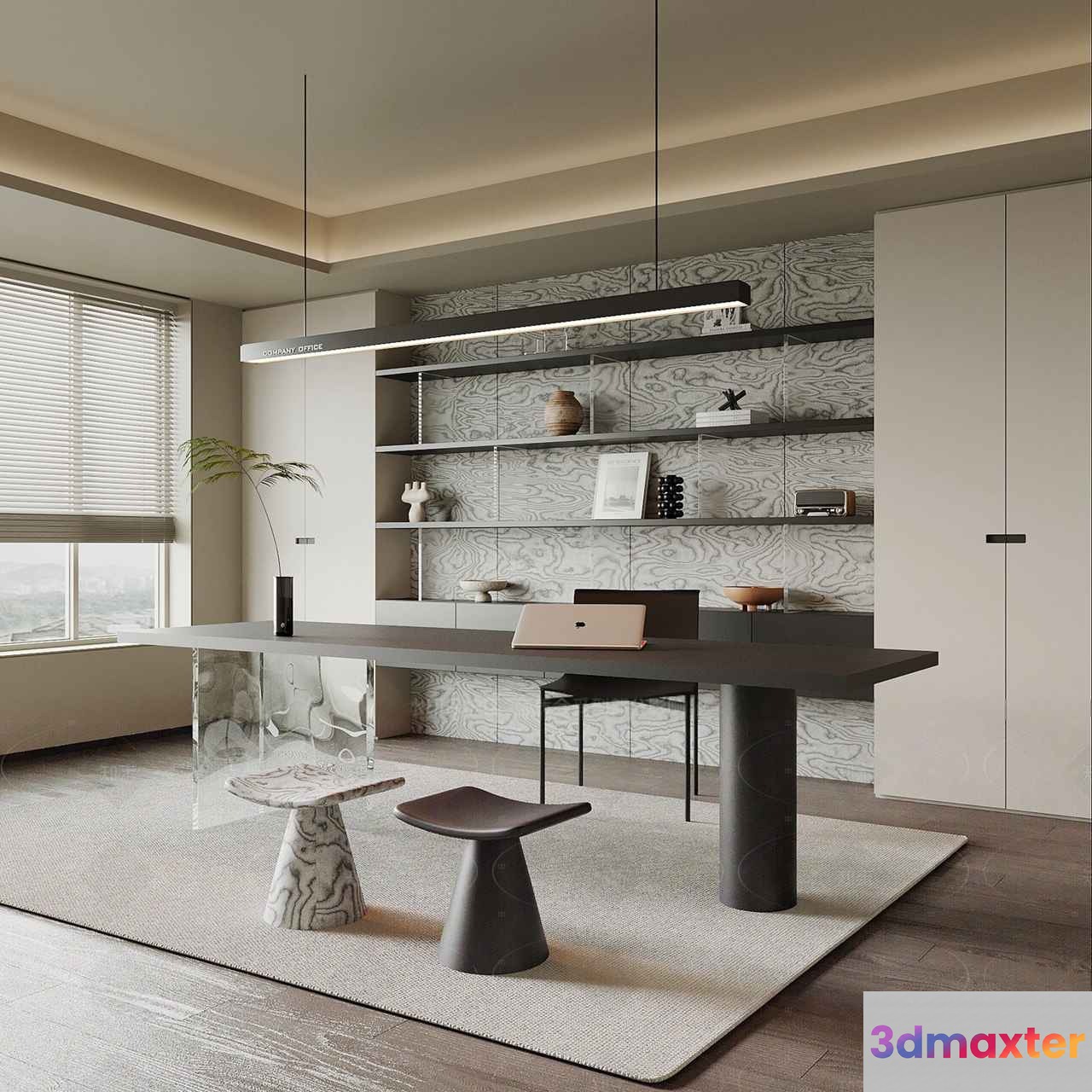 Modern Office Space 3D Model - 16213 - VRAY Render