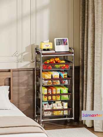 Metal Storage Cart 3D Model - 9615 - CORONA Render