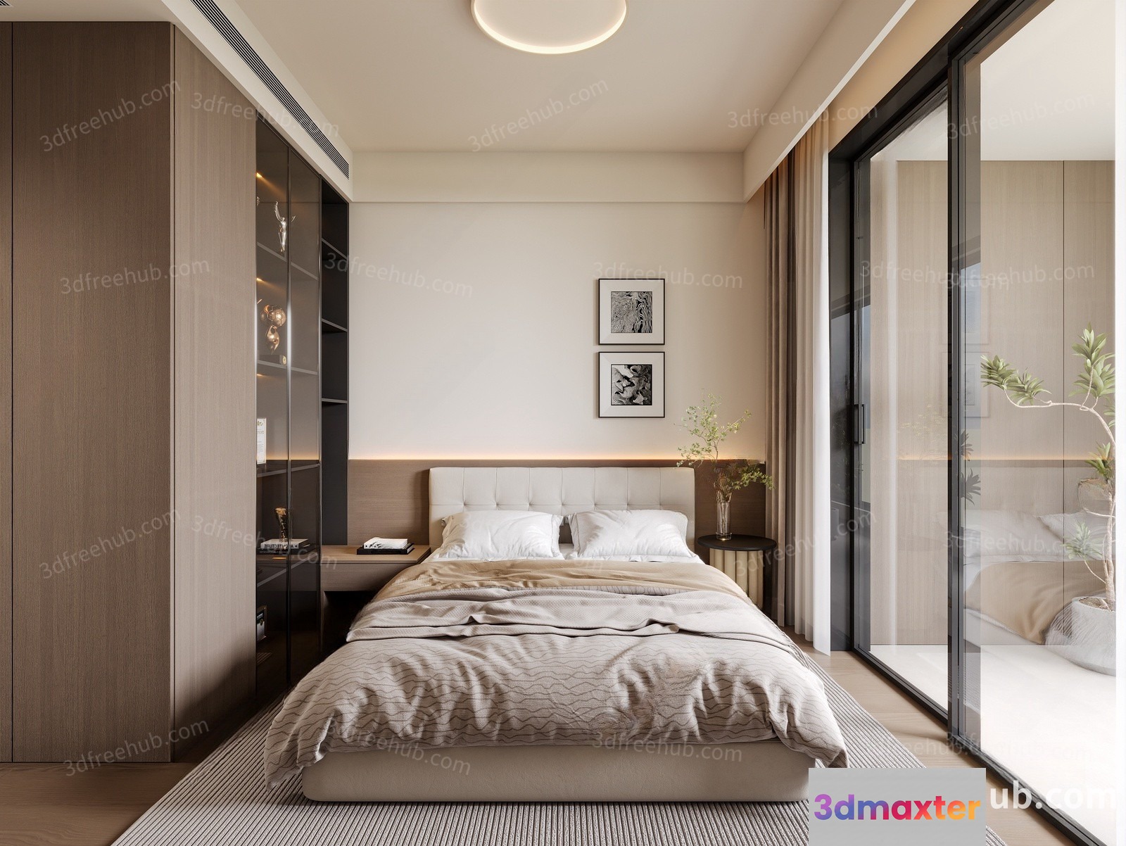 Cozy Bedroom 3D Model - 22433 - VRAY Render