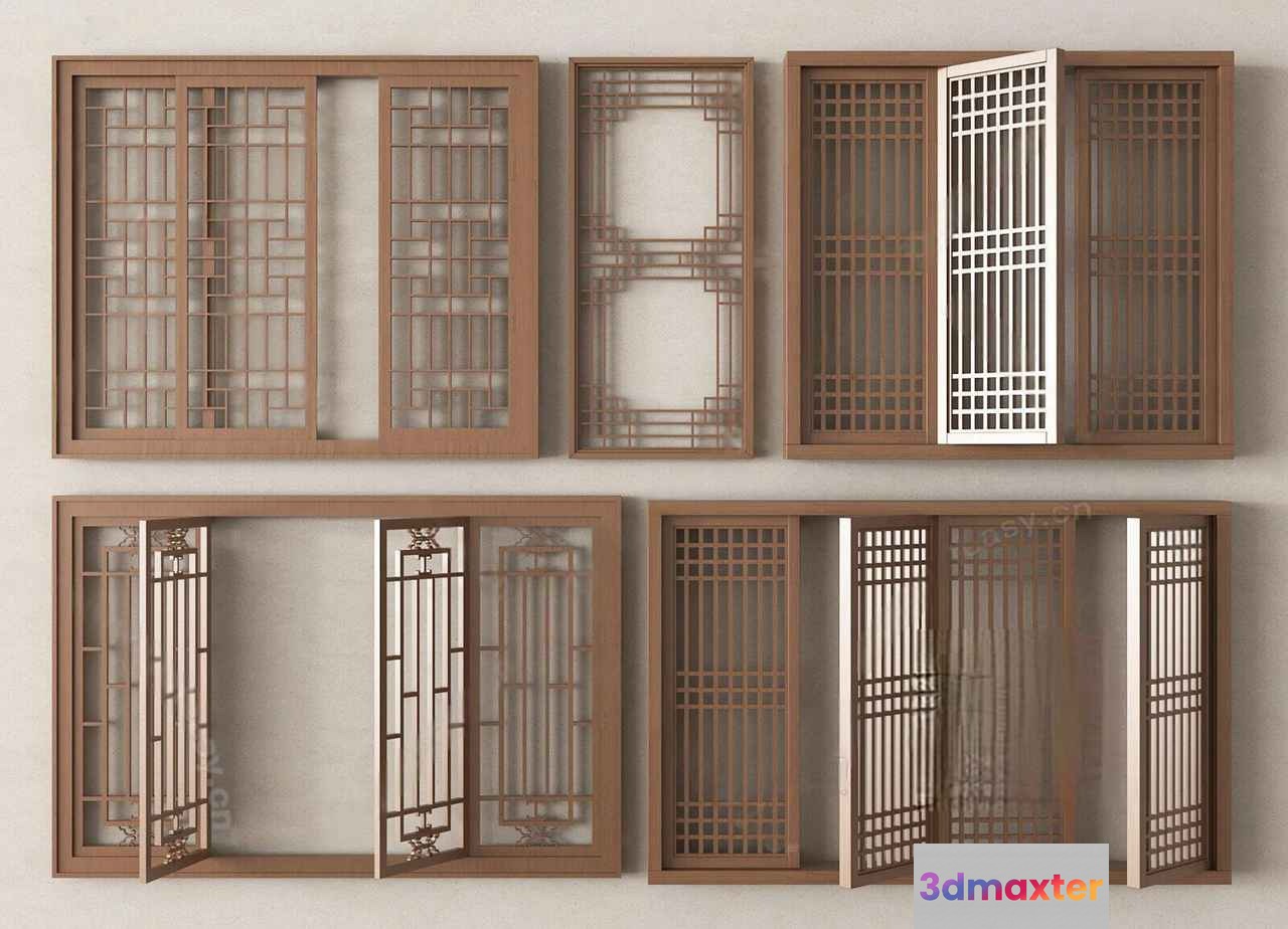 Traditional Window Screens 3D Model - 4835 - VRAY Render