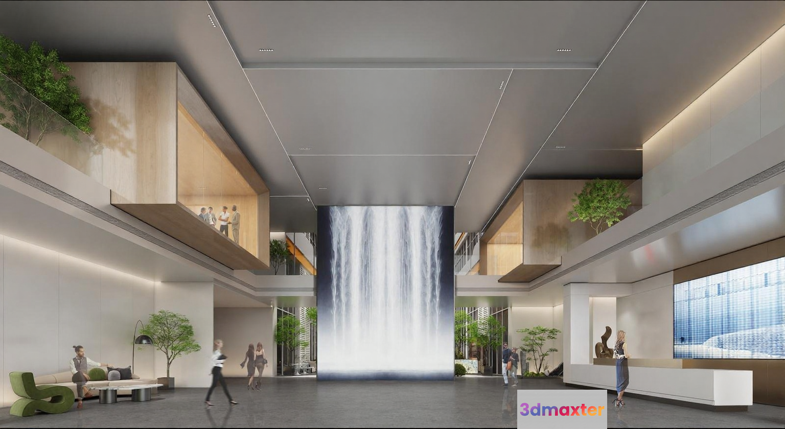 Modern Office Space 3D Model - 13903 - CORONA Render