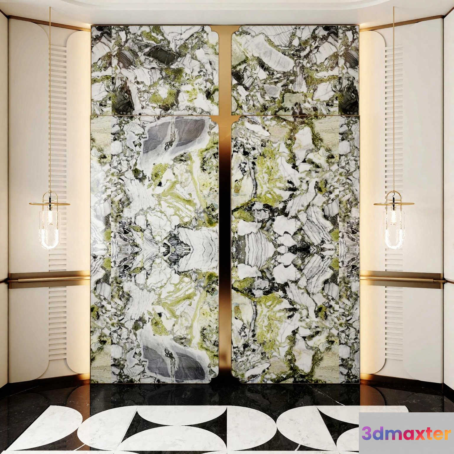 Modern Marble Wall 3D Model - 6305 - VRAY Render