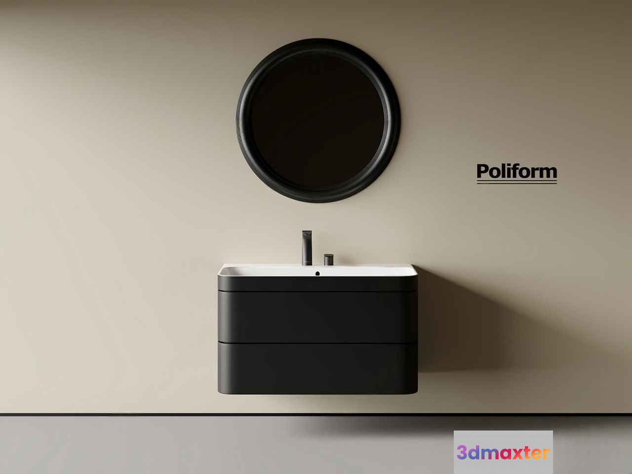 Modern Bathroom Vanity 3D Model - 9082 - VRAY Render