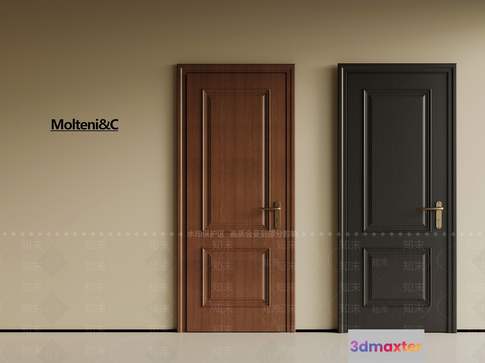 Two Doors 3D Model - 5189 - VRAY Render