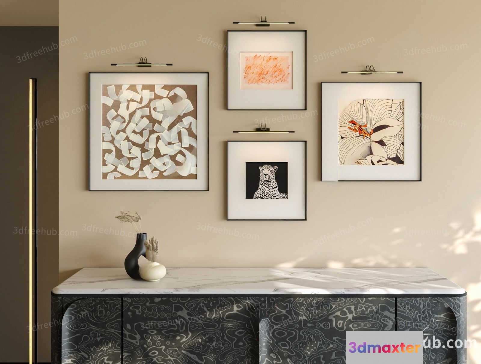 Modern Art Gallery 3D Model - 22946 - VRAY Render