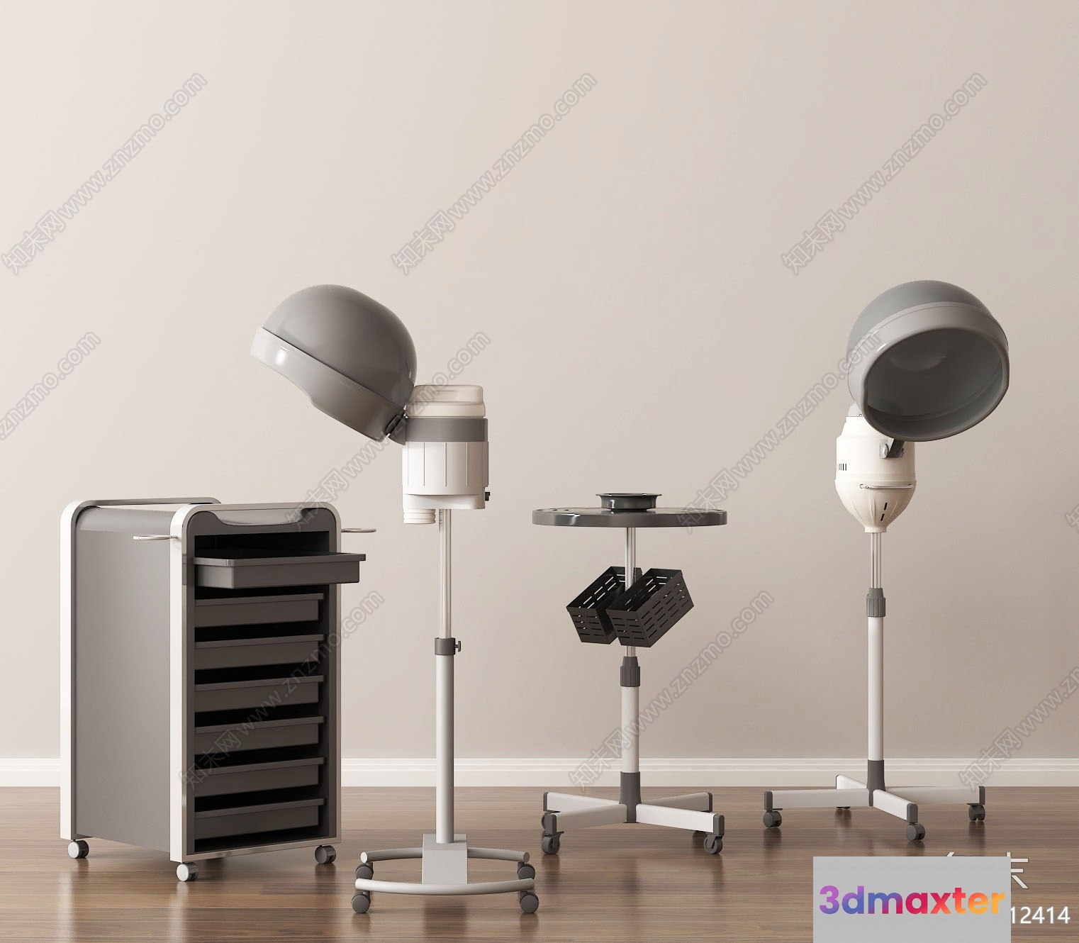 A Set Of Salon Equipment 3D Model - 8999 - VRAY Render