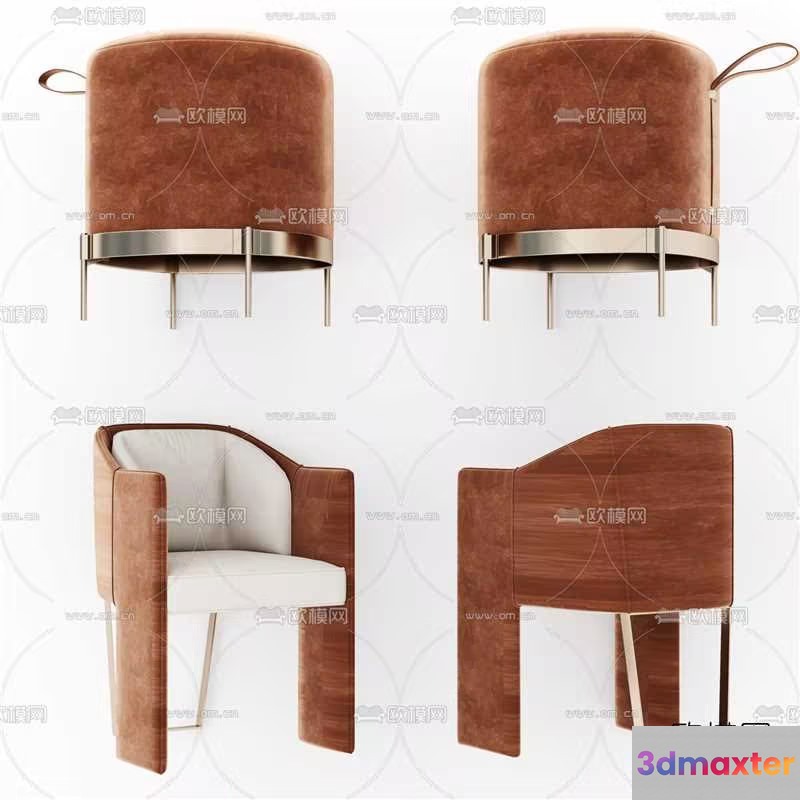 Modern Brown Chair 3D Model - 7481 - VRAY Render