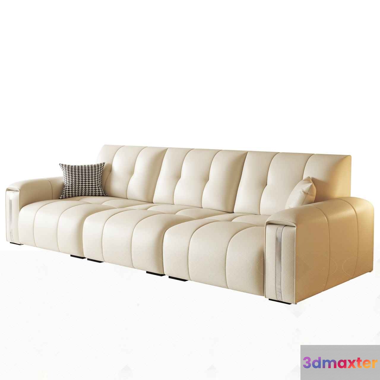 Modern White Sofa 3D Model - 10492 - VRAY Render