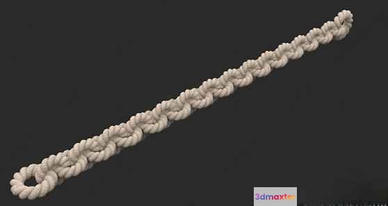 A White Rope 3D Model - 23132 - VRAY Render