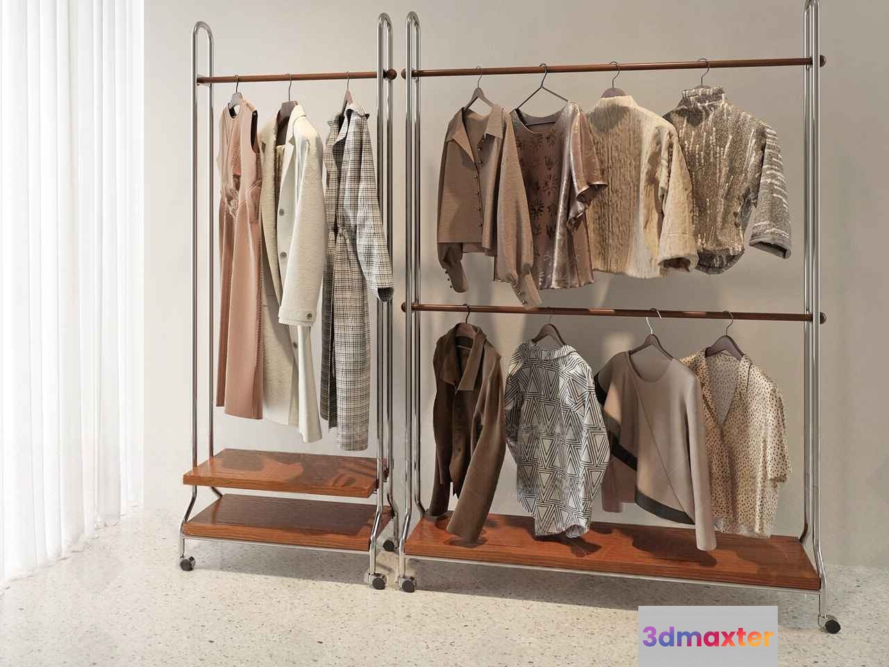 A Clothes Rack 3D Model - 13463 - CORONA Render