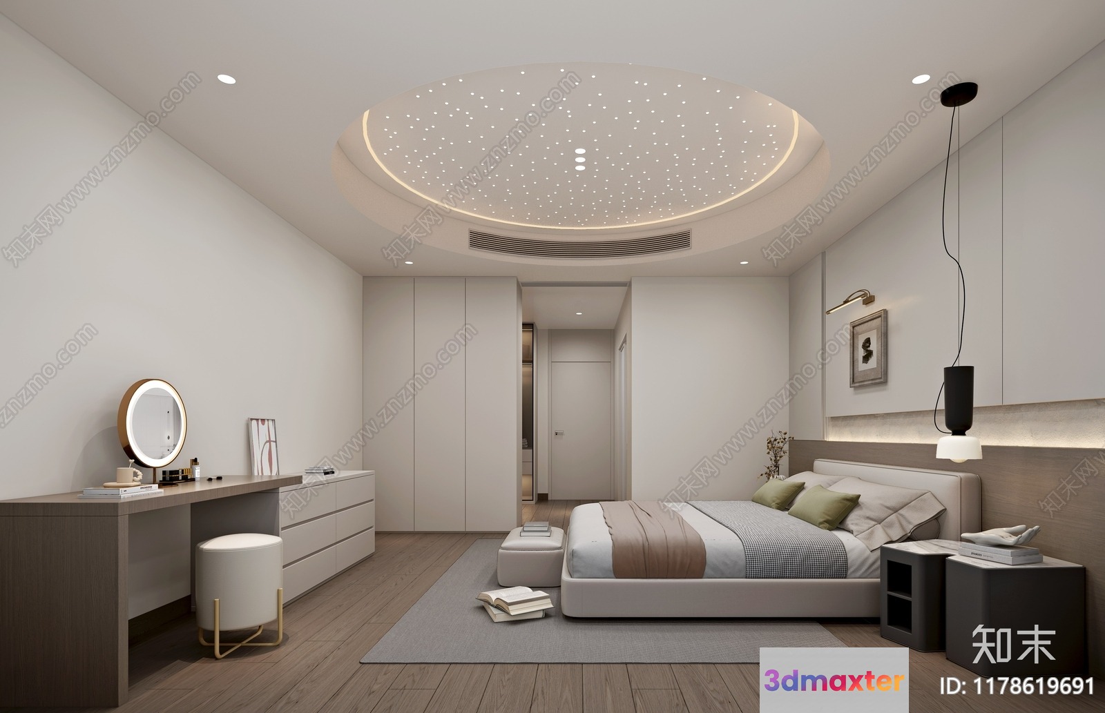 Cozy Bedroom 3D Model - 11127 - VRAY Render