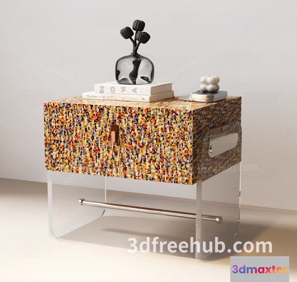 Modern End Table 3D Model - 19650 - VRAY Render