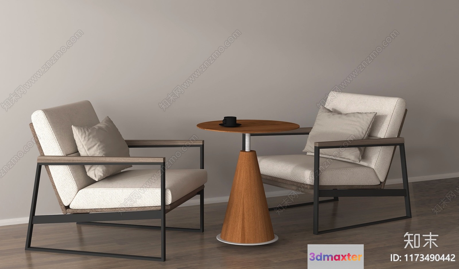 Modern Living Room 3D Model - 20666 - VRAY Render