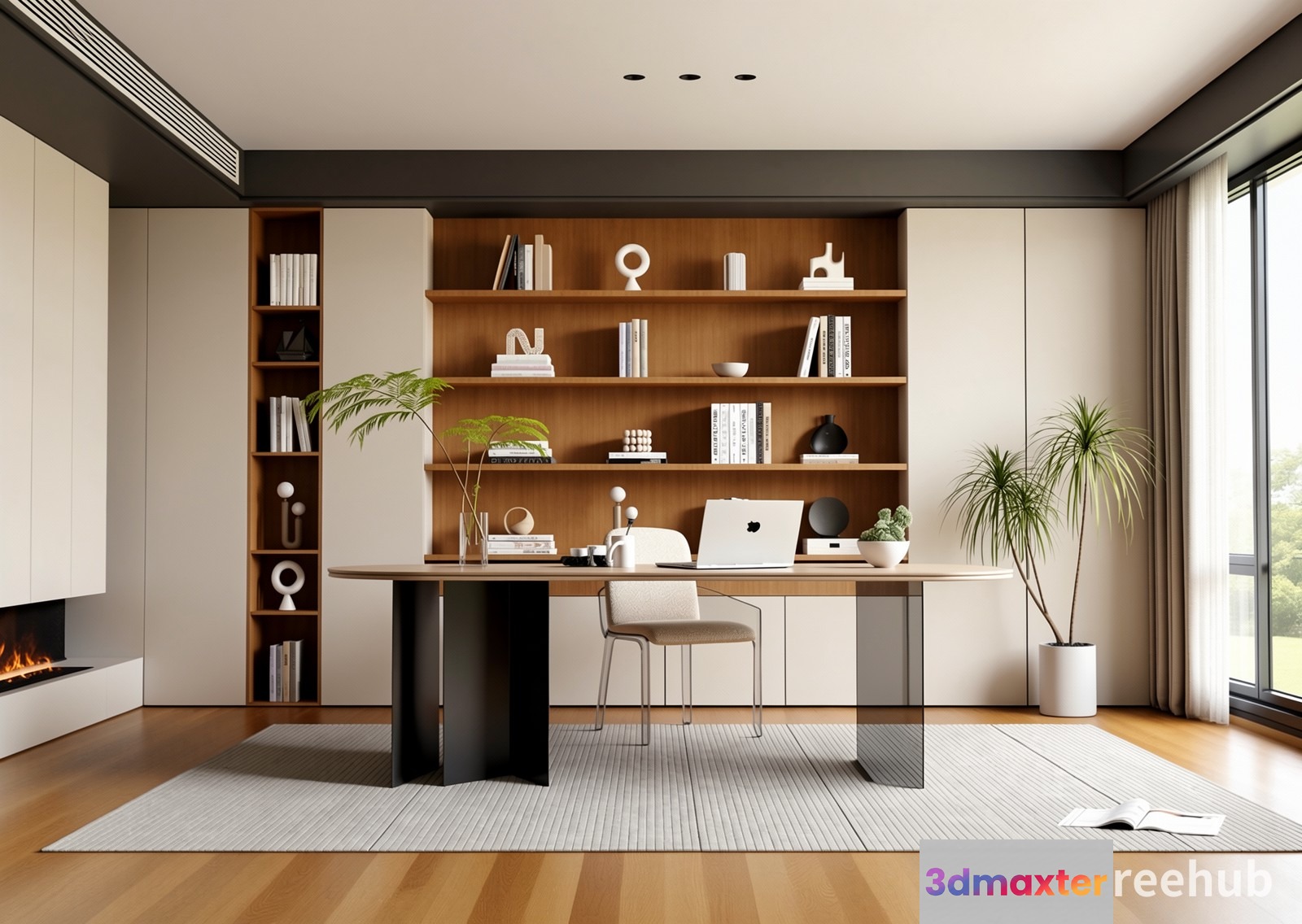 Modern Office Space 3D Model - 22264 - VRAY Render
