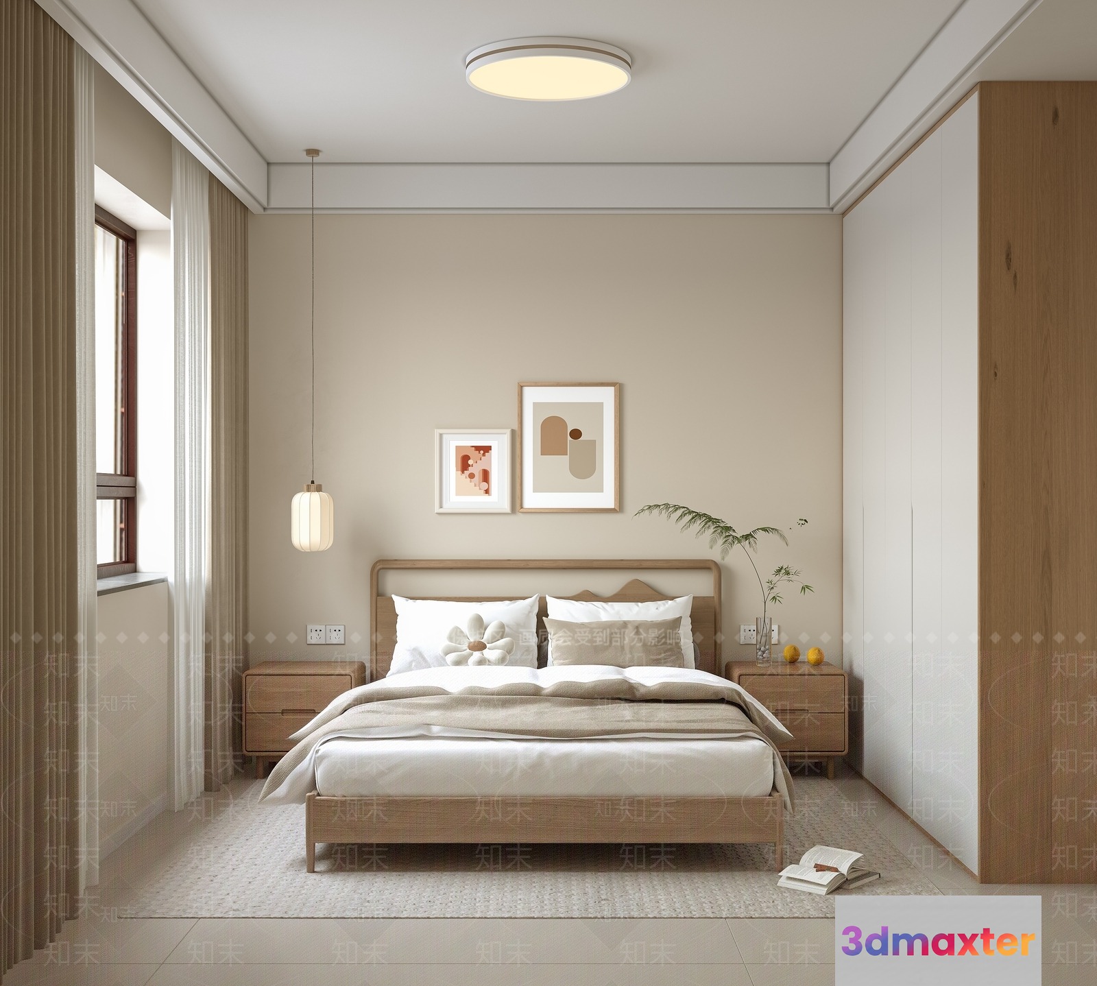 Cozy Bedroom 3D Model - 10180 - VRAY Render