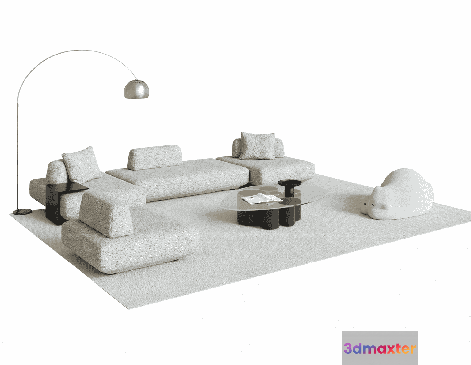 Modern Living Room 3D Model - 14073 - VRAY Render
