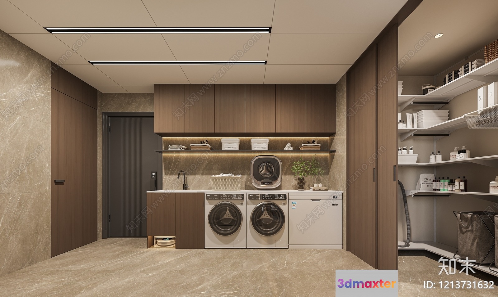 Modern Laundry Room 3D Model - 12335 - VRAY Render