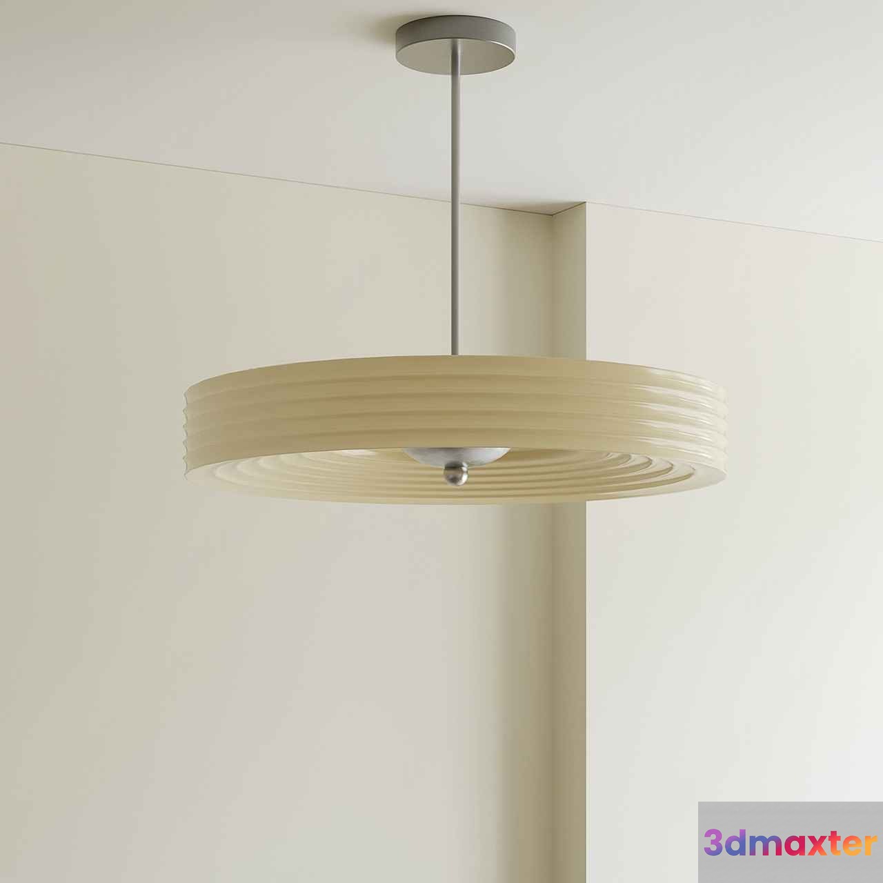 A Light Fixture With A Circular Shade 3D Model - 944 - CORONA Render