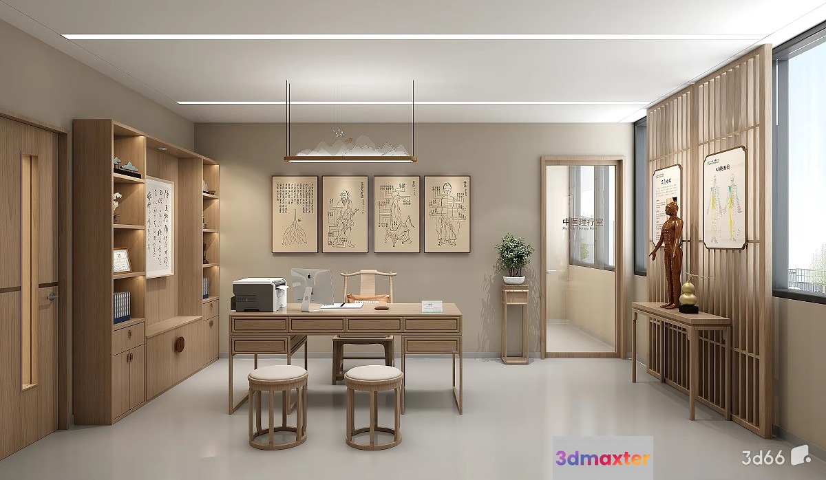 Office Room 3D Model - 23373 - VRAY Render