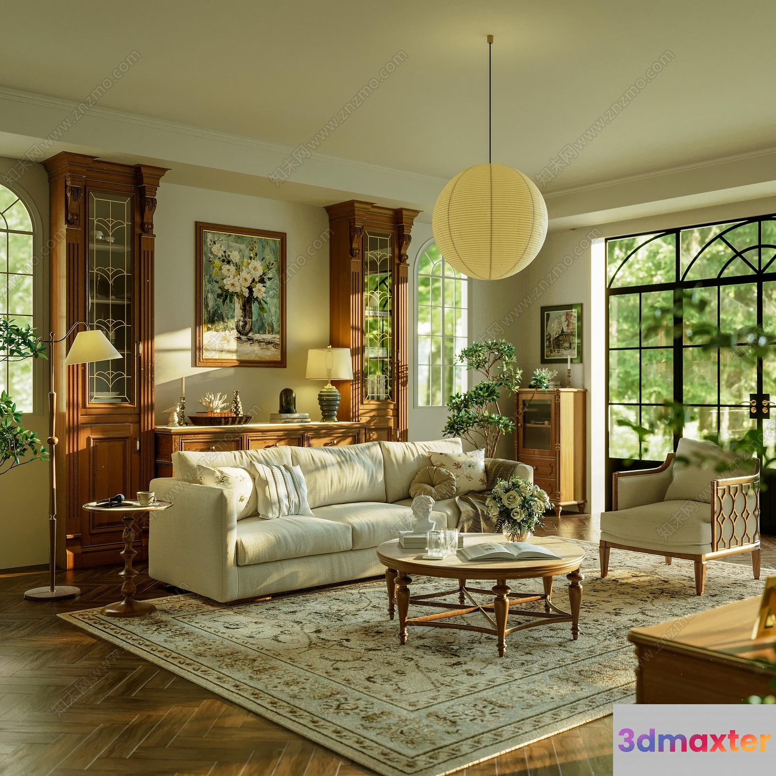 Cozy Living Room 3D Model - 1181 - VRAY Render