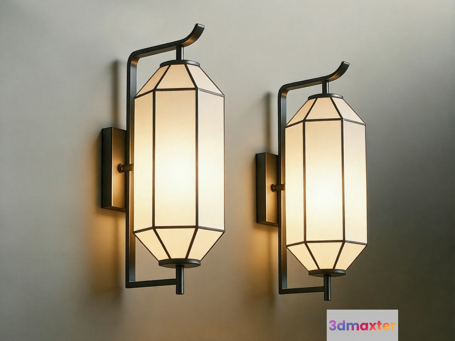 Two Sconces Possibly Made Of Metal 3D Model - 10612 - VRAY Render