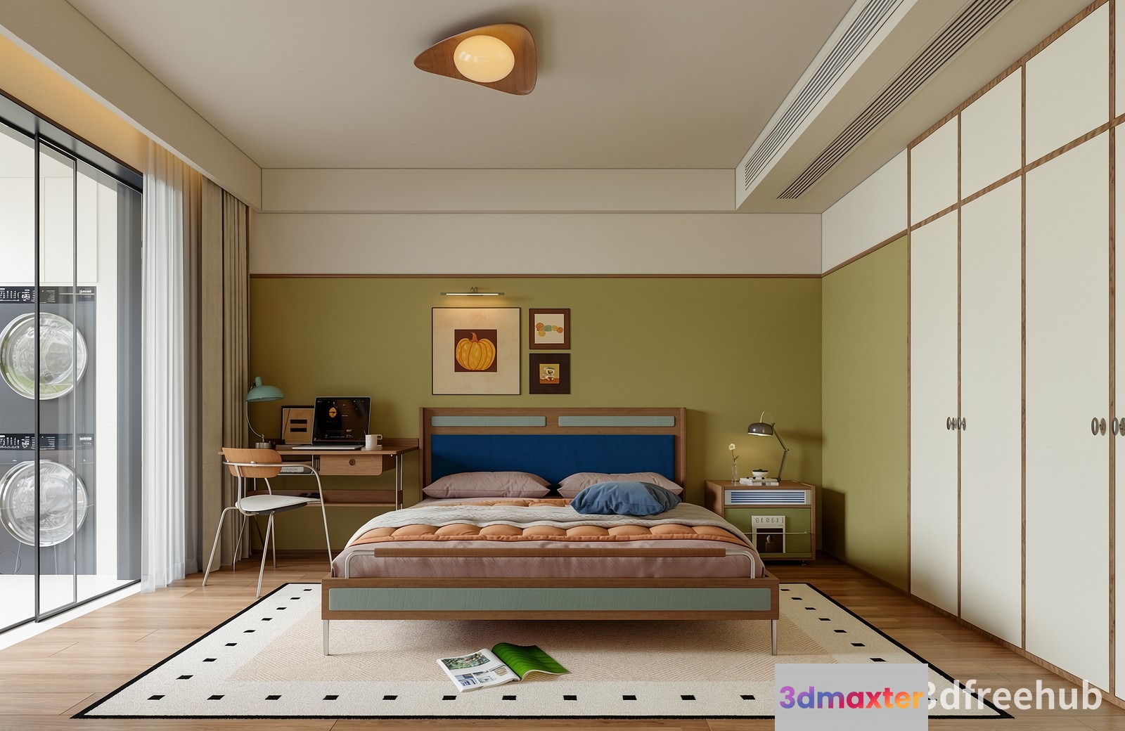 Modern Bedroom Design 3D Model - 19927 - VRAY Render