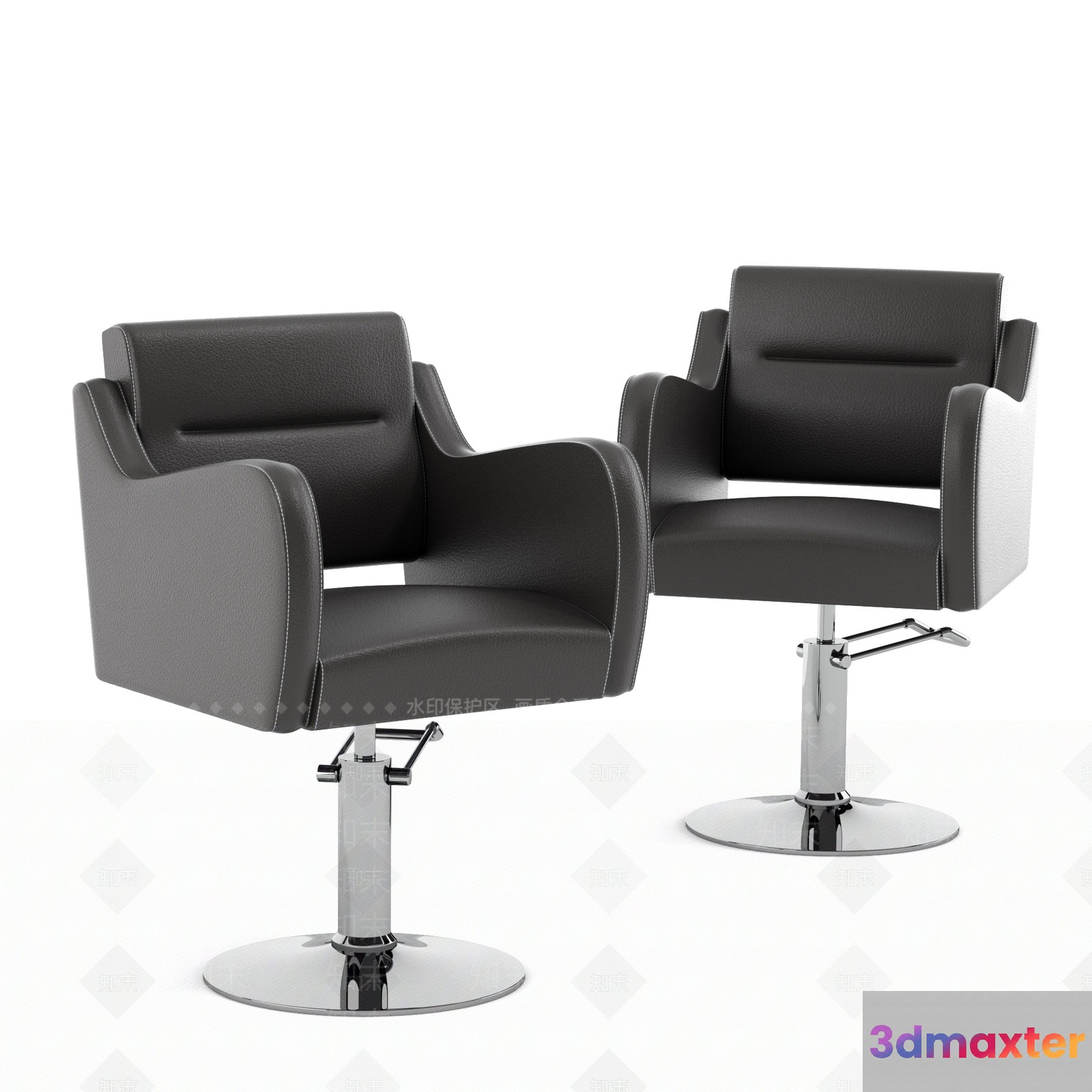 Modern Salon Chairs 3D Model - 9845 - VRAY Render