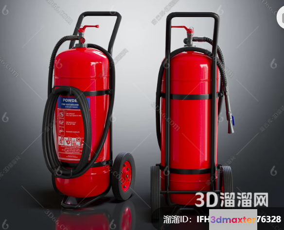 A Fire Extinguisher 3D Model - 14553 - VRAY Render
