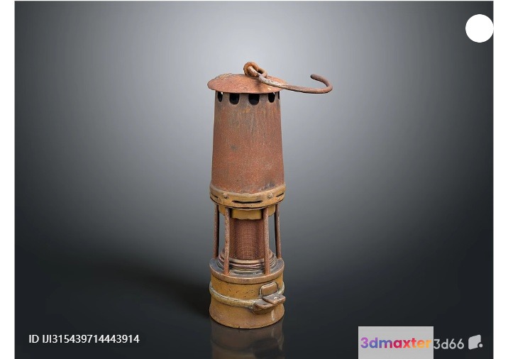 A Rusty Lantern 3D Model - 3378 - VRAY Render