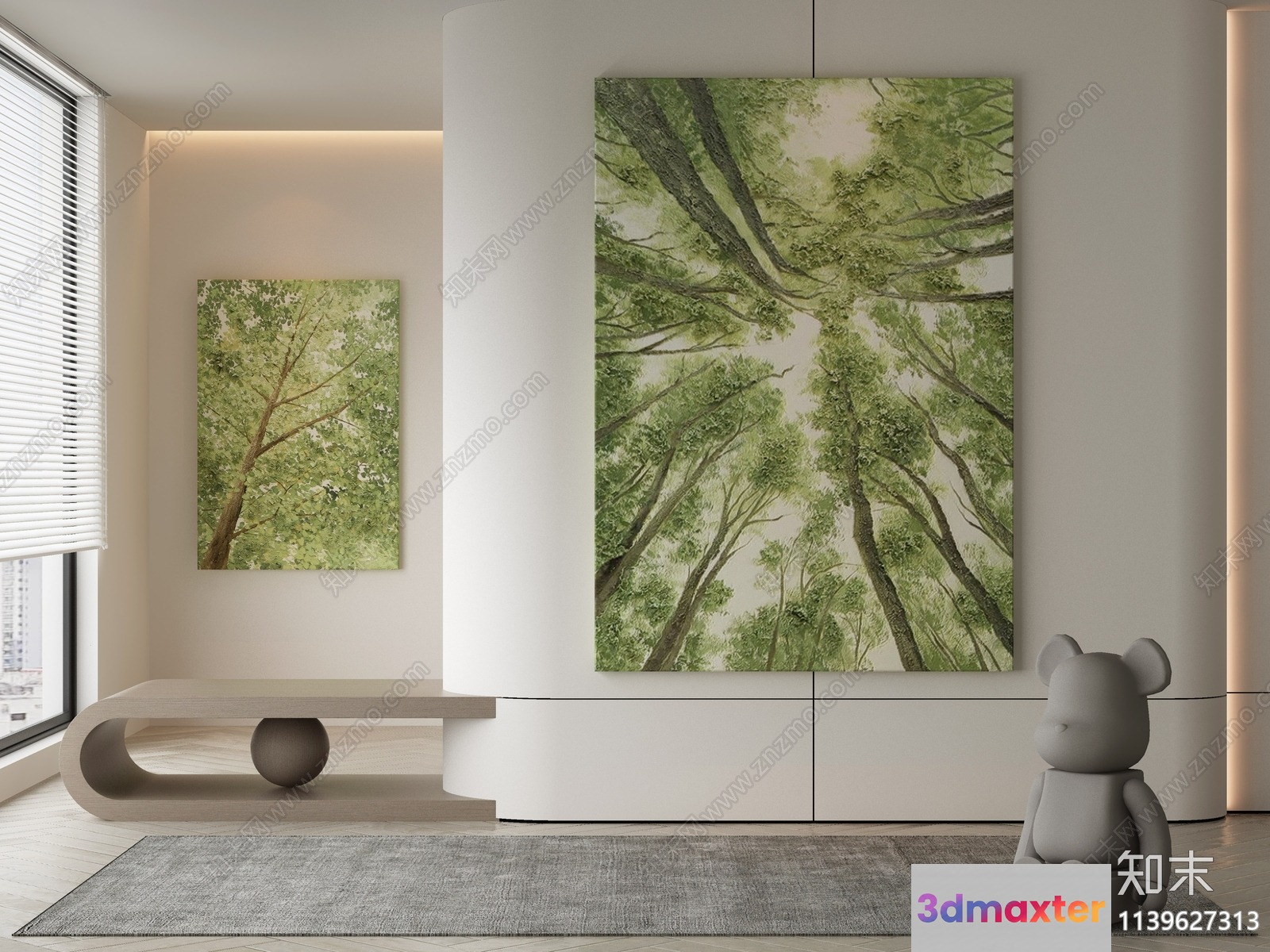 Modern Living Room 3D Model - 12366 - VRAY Render