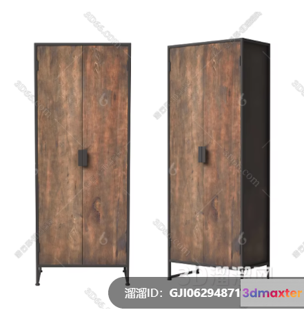 Two Wooden Cabinets 3D Model - 2529 - VRAY Render