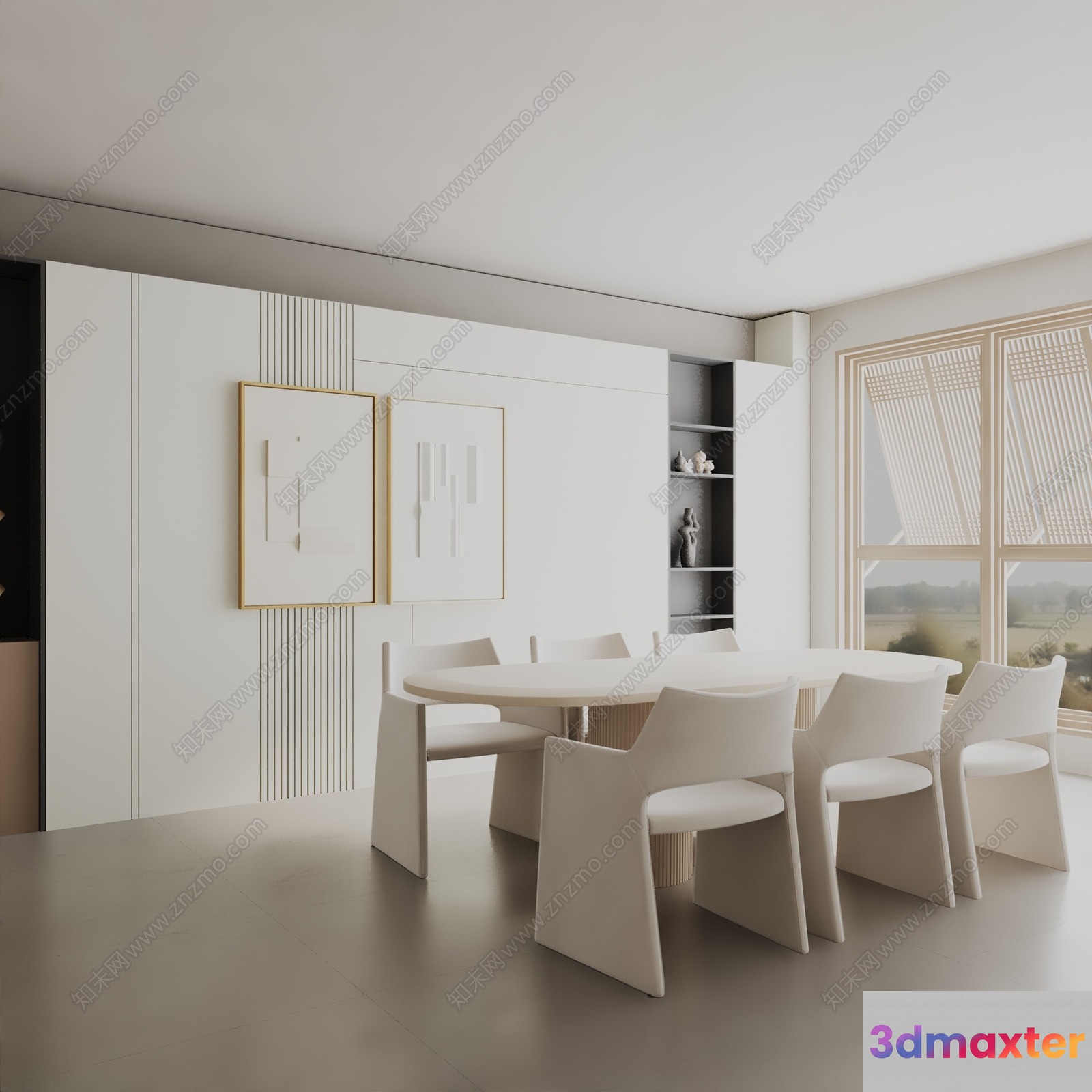 Modern Dining Room 3D Model - 23732 - VRAY Render