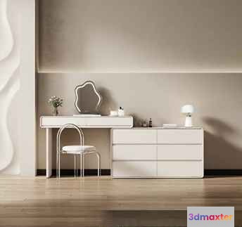 Modern White Dresser 3D Model - 22117 - VRAY Render