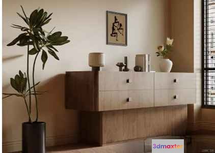 Modern Living Room 3D Model - 4483 - VRAY Render