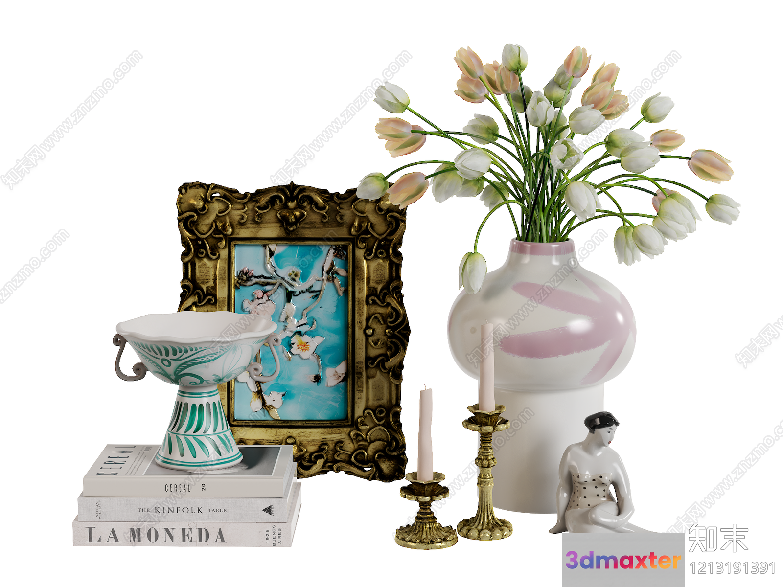 Vintage Home Decor 3D Model - 5051 - VRAY Render