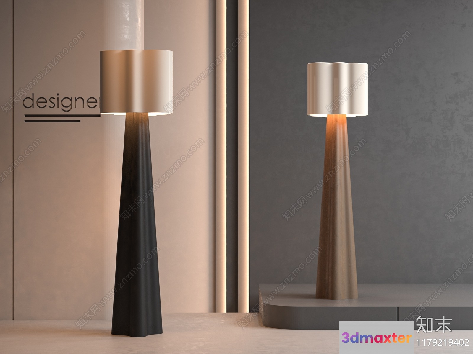Modern Table Lamp 3D Model - 17590 - VRAY Render