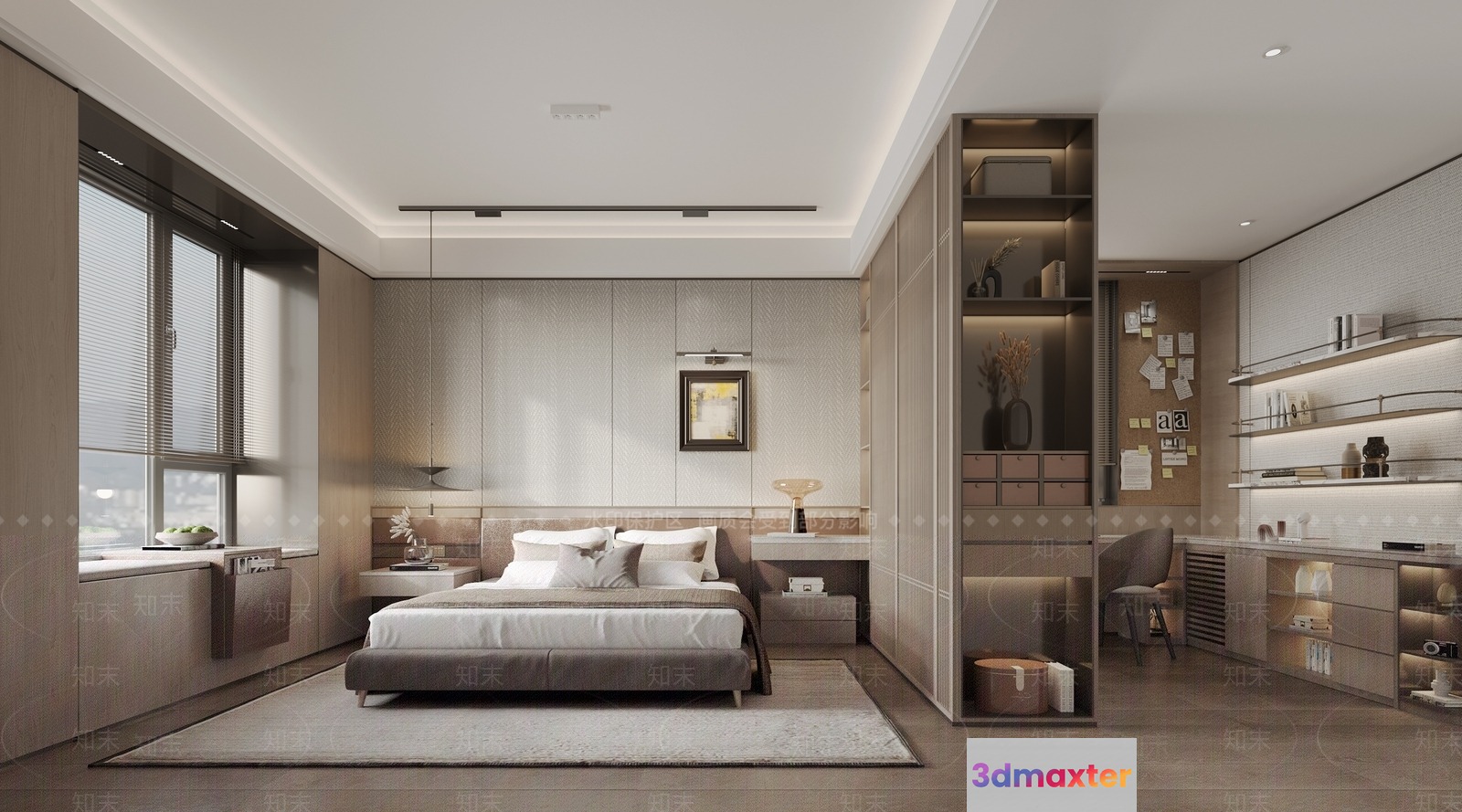 Modern Bedroom 3D Model - 7831 - VRAY Render